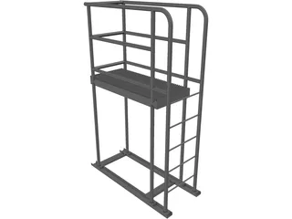 Portable Well Access Mini Deck 3D Model preview