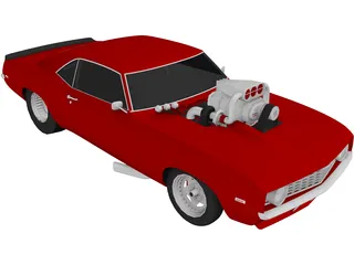 Chevrolet Camaro Pro Drag 3D Model preview