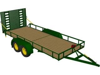 Utility Tailer 3D Model preview