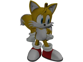 Tails Sonic 3D Model preview