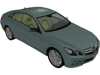 Mercedes-Benz E500 C207 Coupe 3D Model preview