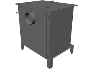 Wood Stove 3D Model preview