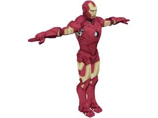 Iron Man Low Poly 3D Model preview