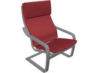 Poang Armchair 3D Model preview