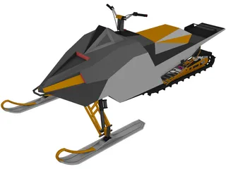 Mountian Snowobile 3D Model preview