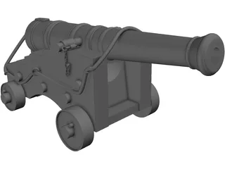 Ship Cannon 3D Model preview