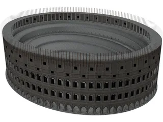 Roman Coliseum Low Poly 3D Model preview