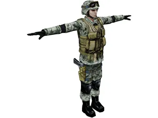 Soldier 3D Model preview