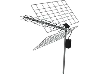 TV Antenna 3D Model preview