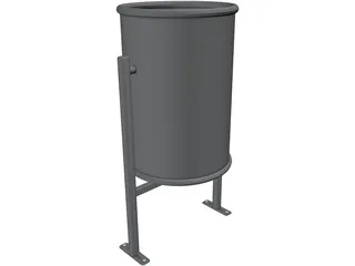 Urban Trash Bin 3D Model preview