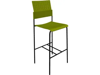 Chair Bar 3D Model preview