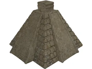 Chichen Itza Pyramid 3D Model preview