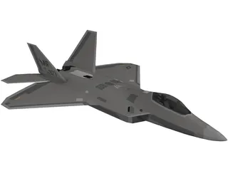 F-22 Raptor 3D Model preview