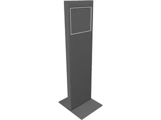 Touch Screen Pole 3D Model preview