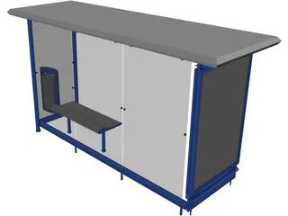 Bus Stop 3D Model preview