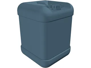 Plastic Container 20lt 3D Model preview
