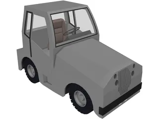 Airport Tug 3D Model preview