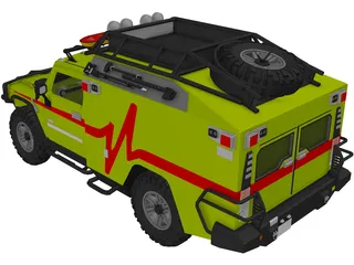 Hummer H2 Search and Rescue Sport Utility Truck Ratchet 3D Model preview