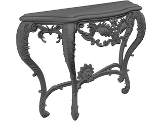 Bathroom Table 3D Model preview