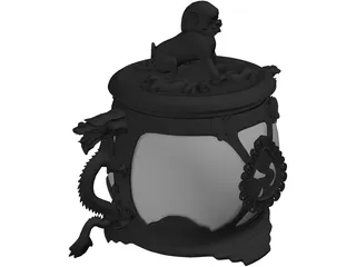 Ancient Chinese Vase 3D Model preview