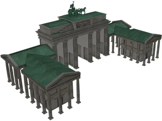 Brandenburg Gate Berlin 3D Model preview