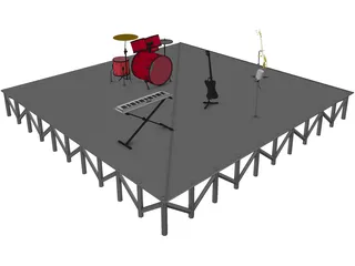 Concert Stage 3D Model preview