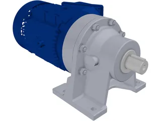 Electric Motor 1.5hp 3D Model preview