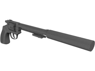 .44 Magnum Silenced 3D Model preview
