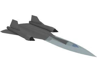 Lockheed SR-71 Blackbird 3D Model preview