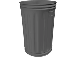 Garbage Can 3D Model preview