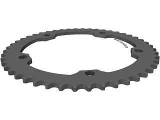 Bike Sprocket 48T 3D Model preview