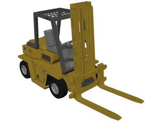 Forklift 3D Model preview