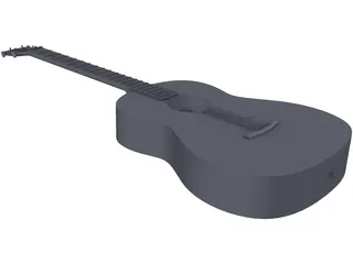 Yamaha Acoustic Guitar 3D Model preview