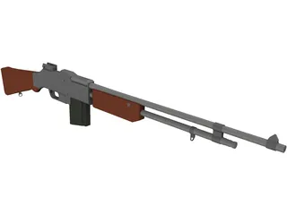 Browning Automatic Rifle 3D Model preview