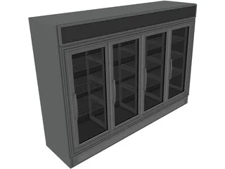 Store Fridge 3D Model preview