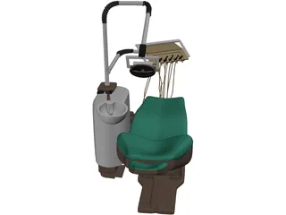 Dental Chair 3D Model preview