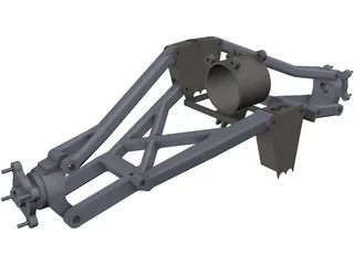Polaris Outlaw 500 Rear Suspension 3D Model preview