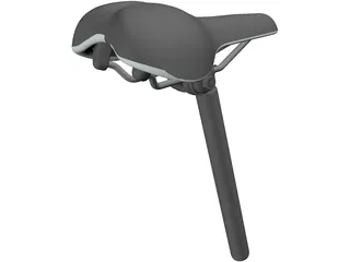 Road Bike Seat 3D Model preview