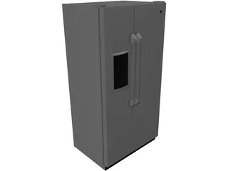 GE Refrigerator 3D Model preview