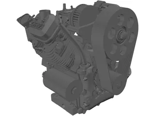 Briggs and Stratton V-Twin Vanguard Gas Engine 3D Model preview