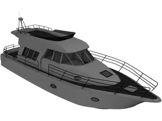 Yacht 3D Model preview