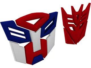 Transformers Logo 3D Model preview