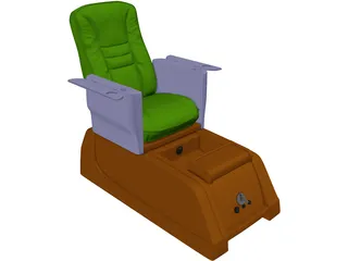 Pedicure Chair 3D Model preview