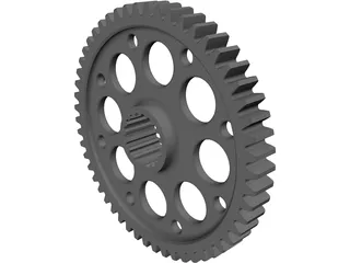 Spur Gear 47 6DP Teeth 27mm Wide 3D Model preview