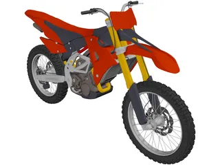 Motocross Bike 3D Model preview