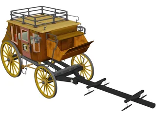 Stage Coach 3D Model preview
