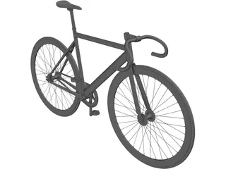 Bicycle Fixed Gear 3D Model preview