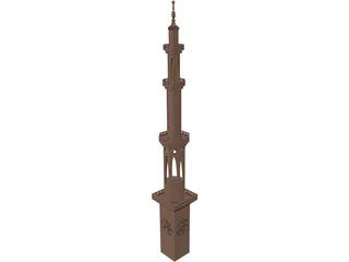 Islamic Minaret 3D Model preview