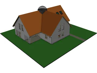 Single Family House 3D Model preview