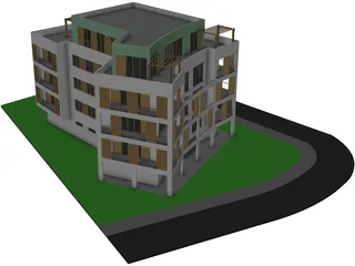 Apartment House 3D Model preview